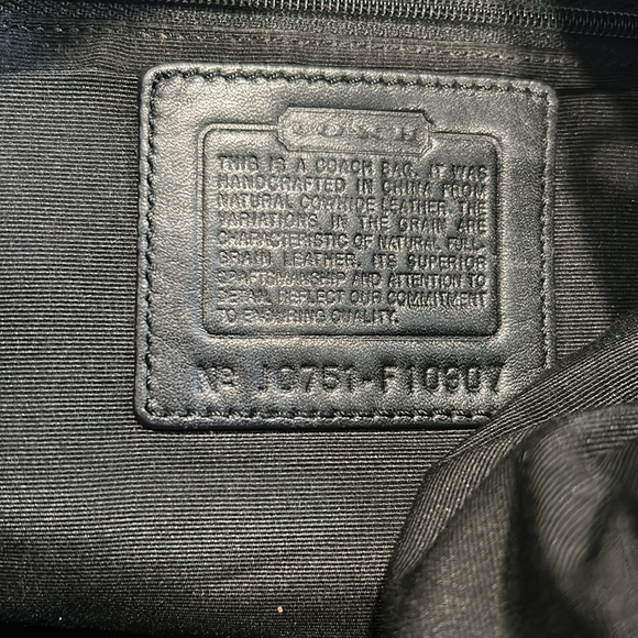 Coach Black leather hobo shoulder bag with white stitching - Picture 3 of 7